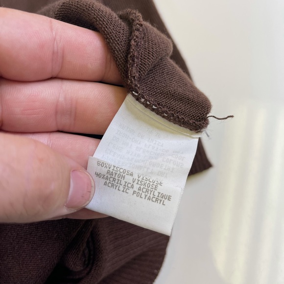 VTG Dolce & Gabbana D&G Knit Top Shirt Brown 44 - Picture 8 of 8